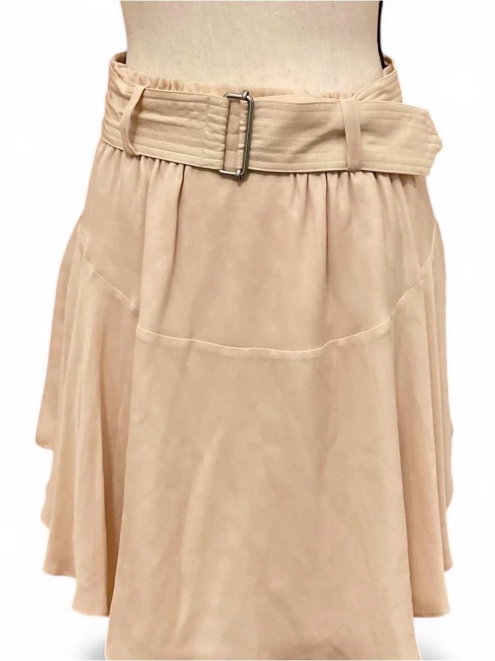 A.L.C blush/nude belted handkerchief mini skirt size 2